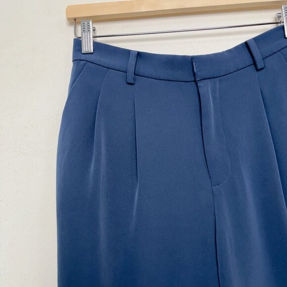 Uniqlo Womens Small Tapered Pleated Navy Trouser - Picture 5 of 11
